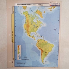 Mapa Nro 3 Por Unidad - Continente Americano Físico Político