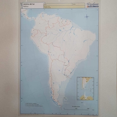 Mapa Nro 5 Por Unidad - América Del Sur Físico Político