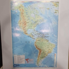 Mapa Nro 6 Por Unidad - Continente Americano Físico Político