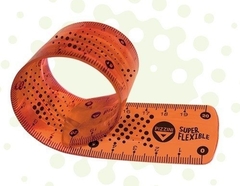 Regla Flexible 15cm Pizzini Naranja - comprar online