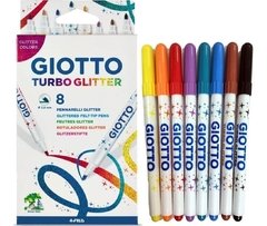 Marcador Giotto Glitter Por 8 Colores