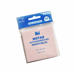 Notas Adhesivas Ibi Pastel Rosa 76x76mm 100 Hojas