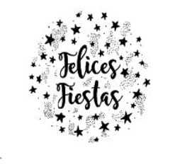 Sellos 5x5cm aprox Felices Fiestas - tienda online