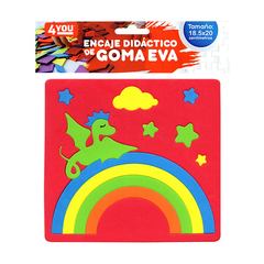 Rompecabezas Goma Eva 18x20cm Dragon - tienda online