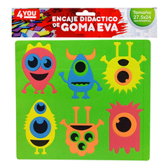 Imagen de Rompecabezas Goma Eva 27x24cm Mounstruos