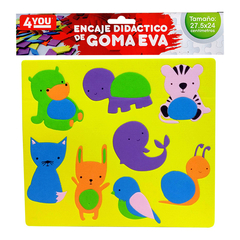 Rompecabezas Goma Eva 27x24cm Animalitos - tienda online