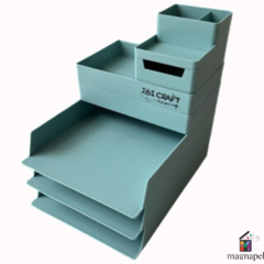 Organizador Ibicraft Set Por 6 Piezas Celeste