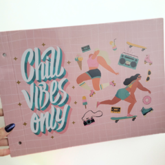 Carpeta Con Cordon Nro 5 Chill Vibes Only