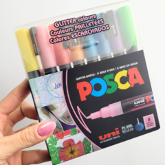 Marcador Posca PC3 Estuche x8 GLITTER COLOURS