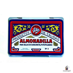 Almohadilla Señorita Metalica Nro 3 8x12cm