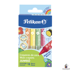 Crayones Por 12 Colores Jumbo Pelikan