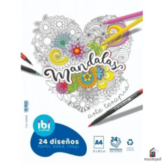 Set Arte Mandalas Ibicraft 24 Hojas 140grs