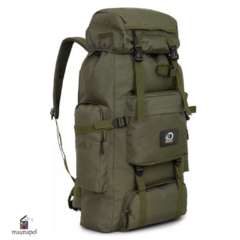 Mochila Camping Discovery Verde 70lts+10lts