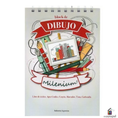 Block Dibujo Milennium A4 180grs Por 40 Hojas