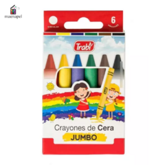 Crayones Por 6 Colores Jumbo Trabi