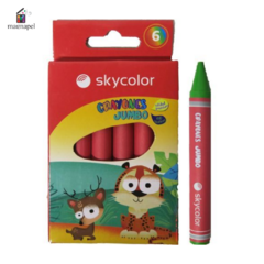 Crayones Por 6 Colores Skycolor Jumbo