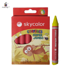 Crayones Por 6 Colores Skycolor Super Jumbo