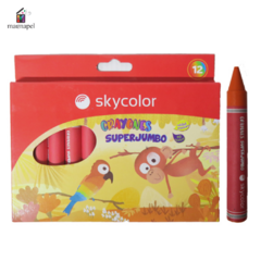 Crayones Por 12 Colores Skycolor Super Jumbo