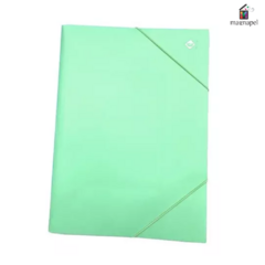 Carpeta 3 Solapas Con Elastico Nro 5 Carton Verde Pastel - comprar online