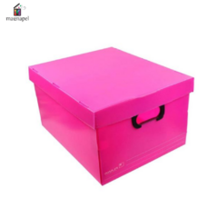 Caja Archivo Con Tapa Cod.804 Fucsia