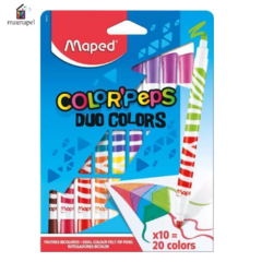 Marcadores Largos Maped Duo Tipo 10 Colores