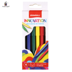 Marcadores Largos Innovation Por 6 Colores Simball