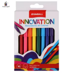 Marcadores Largos Innovation Por 10 Colores Simball