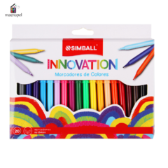 Marcadores Largos Innovation Por 20 Colores Simball