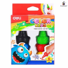 Crayones Deli Set Para Dedos Color Kids Por 6