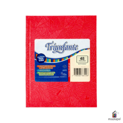 Cuaderno 16x21cm Tapa Dura 50 hojas Triunfante Rojo