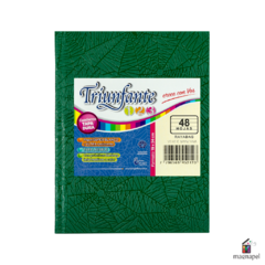 Cuaderno 19x23cm Tapa Dura 50 hojas 123 Triunfante Verde