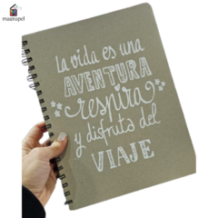 Cuaderno Con Espiral Carta 80 Hojas Lisas Frases Paperland - tienda online