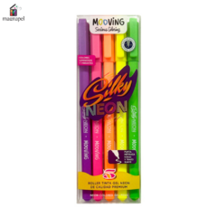 Boligrafo Roller tinta gel Neon por 5 colores Mooving