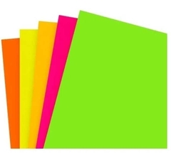 Cartulina A4 Fluo Set Por 20 Hojas 120grs