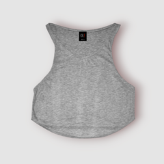 MUSCULOSA DEPORTIVA RUNNING GRIS MELANGE MUJER - comprar online