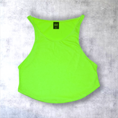 MUSCULOSA DEPORTIVA RUNNING VERDE FLUOR MUJER JERSEY