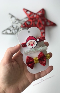 Trio de Hair Clips Natal - comprar online