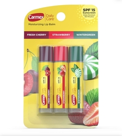 Carmex Set x 3 - Bálsamo Labial Menta, Cereza, Frutilla