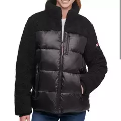 Campera Mixed Sherpa-Puffer Tommy Hilfiger Mujer - comprar online
