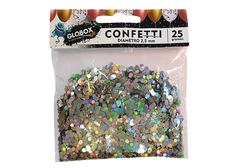 Confetti Pequeño Plateado Globox 25gr