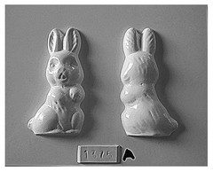 Placa Pascuas Conejo Frente y Dorso 1375