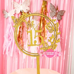 Topper fibro "Mis 15" gibreado