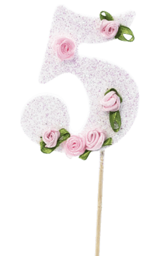 Numero con flores y givre - tienda online