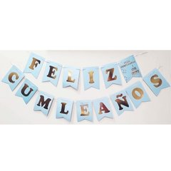 Banderin Feliz Cumpleaños Colores 3348 - Cotillón Amorosi