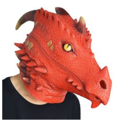 Máscara Dragón Rojo Látex