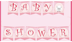 Banderín Baby Shower rosa
