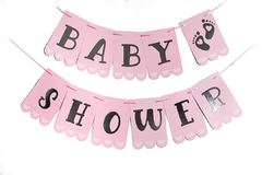 Banderín Baby Shower Rosa 3348-33