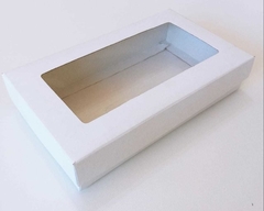 Caja Rectangular Blanca Visor 15.5x9x3cm