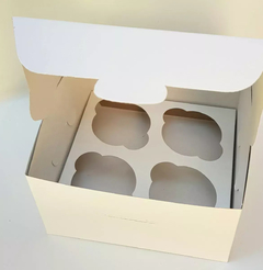 Caja Para Cupcakes 4 cavidades - comprar online