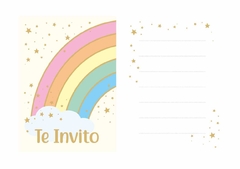 Invitaciones Arco Iris x10